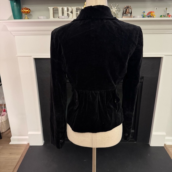 🖤 Guess Jeans Black Velvet Fitted Blazer (S/P) - Picture 6 of 12
